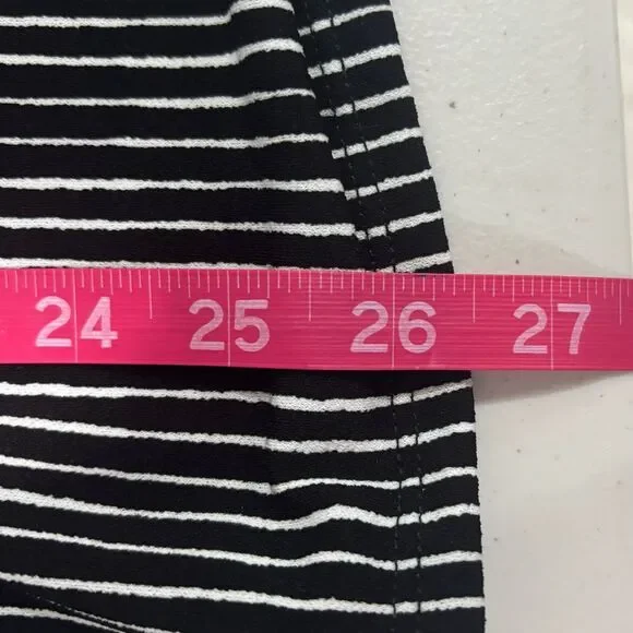 Adrianna‎ Papell Black White Stripes Blouse Top Women's Size XL - Picture 8 of 10